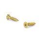 Brass-Plated Wood Screws - Flat Head - #6 x 3/4" - 100/Pkg