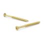 Solid Brass Wood Screws - Flat Head - #10 x 2" - 4/Pkg