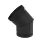 Double Wall Pipe 45° Elbow - 1200° F - Flat Black - 7"