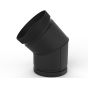 Double Wall Pipe 45° Elbow - 1200° F - Flat Black - 6"