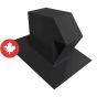 Clapet d'aération de toiture avec tuyau rectangulaire, 3 1/4" x 10", noir