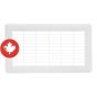 Air Return Floor Register - White - 8" x 14"