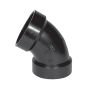 Coude 60 ° en ABS DWV, 2", femelle, noir