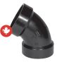 ABS DWV 60° Elbow - 2" - Hub - Black