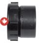 Adaptateur de siphon mâle en ABS DWV, 1 1/2" X 1 1/4", mâle x écrou plast., noir