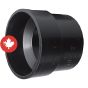 JM ABS DWV adaptateur pour fonte, F 4"  x M 3", fem. x mâle, noir