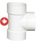 PVC/BNQ Straight Tee - 4" - Hub - White