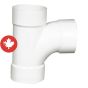 PVC/BNQ Sanitary Tee - 4" - Hub - White