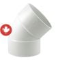 PVC/BNQ 45° Elbow - 4" - Hub - White
