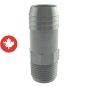 Adaptateur croissant mâle, 1/2" x 1", gris