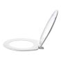 Siège de toilette rond en plastique Econo, blanc, 14.31" x 15.13"