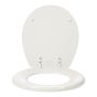 Round Enameled Wood Toilet Seat - White - 14.38" x 15.38"