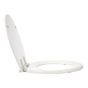 Round Enameled Wood Toilet Seat - White - 14.38" x 15.38"