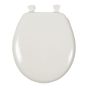 Round Enameled Wood Toilet Seat - White - 14.38" x 15.38"