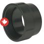 Adaptateur pour nettoyage en ABS DWV sans bouchon, 4", mâle x fem. fileté, noir