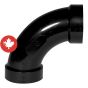 ABS DWV 45˚ Elbow - 4" - Hub - Black
