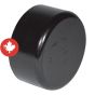 ABS DWV Permanent Cap - 2" - Hub - Black