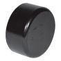 ABS DWV Permanent Cap - 2" - Hub - Black