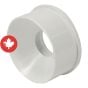 Raccord réducteur PVC-BDS E/BÂT à E/ABS, 4" x 1 1/2", mâle x femelle, blanc