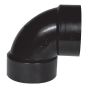 Coude 90° en ABS DWV, court, 3", femelle, noir
