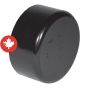 ABS DWV Permanent Cap - 3" - Hub - Black