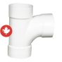 PVC/BNQ Sanitary Tee - 3" - Hub - White