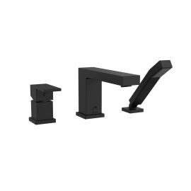 Robinet pour bain romain Quadrato, avec douche &agrave; main