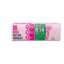 R-14 Pink Next Gen Fiberglas Insulation - 15" x 47" x 3 1/2" - Covers 78.3 sq. ft