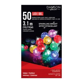 Jeu de 50 lumi&egrave;res DEL avec effet &eacute;tincelant - Multi