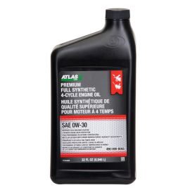 Huile synth&eacute;tique pour moteur &agrave; 4 temps, SAE OW-30, 946 ml