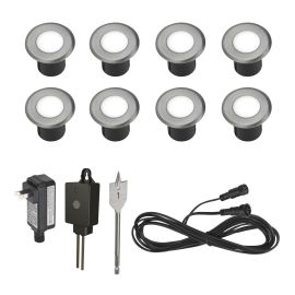 Vision Home Patio Light Set, 10 Pieces, Black, 1.57" x 1.57" x 1.34"