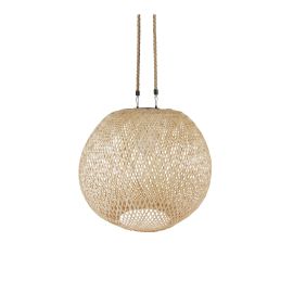 Bamboo Solar Pendant Light, 8 lm, 15" x 13"