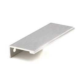 Poign&eacute;e contemporaine en aluminium pour rebord, 80 mm, acier inoxydable