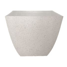 Newland Planter - White Stone Finish - 16" x 13"