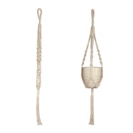 Macram&eacute; Plant Support - Beige - 36"