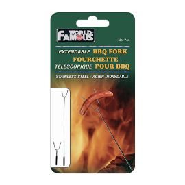 Fourchette BBQ, extensible, s&eacute;curitaire, port&eacute;e extra-longue, acier inoxydable