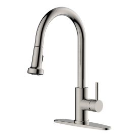 Robinet de cuisine, Lamego, nickel bross&eacute;