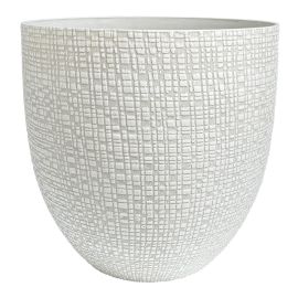 Cache-pot, Riley, blanc antique,16"