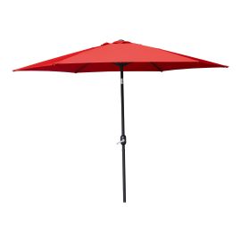 Parasol de march&eacute;, inclinable, rouge, 8' 10"