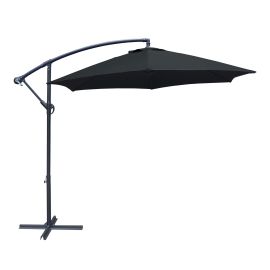 Parasol banane, t&eacute;lescopique, noir, 8'8"