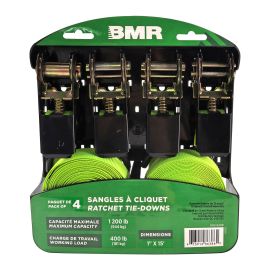 Ratchet Strap &ndash; Green-Black - 1" x 15&rsquo;