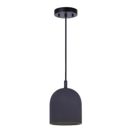 Luminaire suspendu Cimentia, 6", noir mat