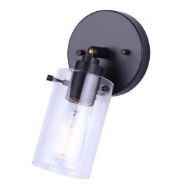 Applique murale Deleska, 1 lumi&egrave;re, noir