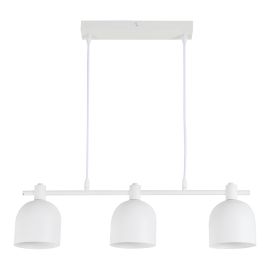 Luminaire suspendu, 3 lumi&egrave;res, Floki, blanc, 60 cm