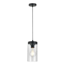 Pendant Light &ndash; 1 Light - Clema &ndash; Black-Glass &ndash; 12 cm