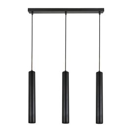 Luminaire suspendu Cylindria,&nbsp;3&nbsp;lumi&egrave;res, noir