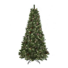 Sapin de No&euml;l avec lumi&egrave;res, DEL, 7,5&rsquo;