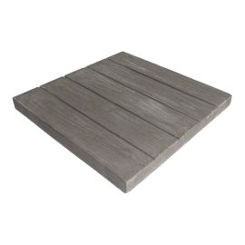 Foresta Concrete Patio Slab &ndash; Wood-Look &ndash; 20" x 20" &ndash; Dark Grey