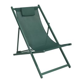 Chaise chilienne pliable, vert fonc&eacute;