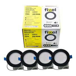 Luminaire encastr&eacute; DEL, 4", ultra-mince, 9W, 4/pqt